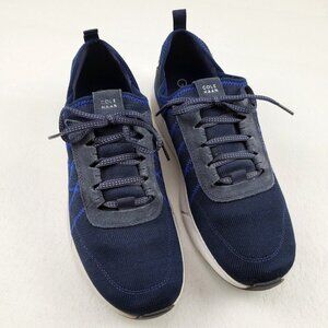 Cole Haan Grandsport Knit Trainer Shoe Mens 12 Blue Lace Up Casual Sneaker